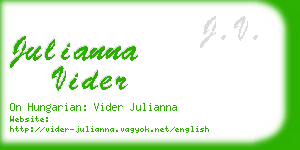 julianna vider business card